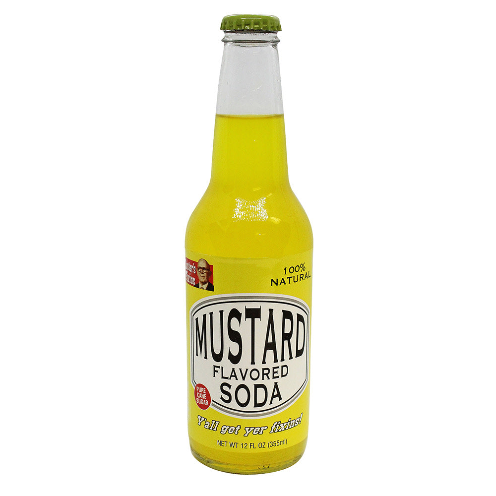 Lester'S Fixins Mustard Flavored Soda 12 Oz Bottle