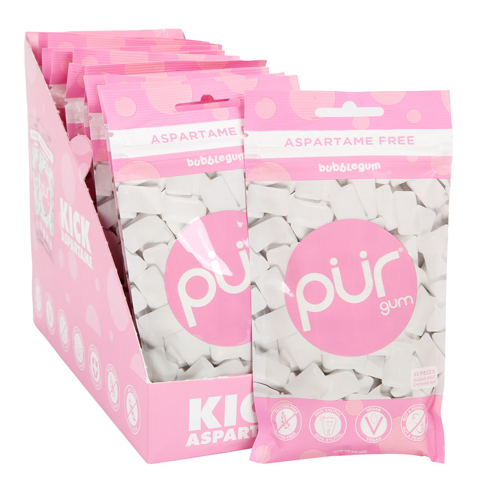 Wholesale Pur Gum - Bubblegum - Bag 55Pc- Bulk