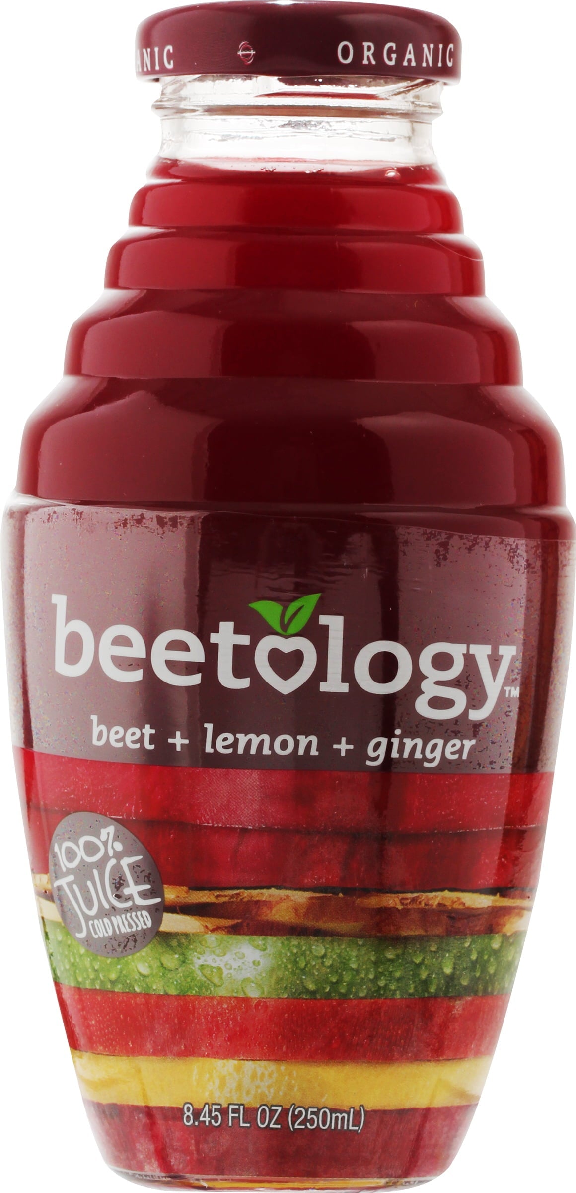 Wholesale Wonder Juice Beetology Beet Lemon Ginger Juice 8.45 oz Bottle-6ct box Bulk