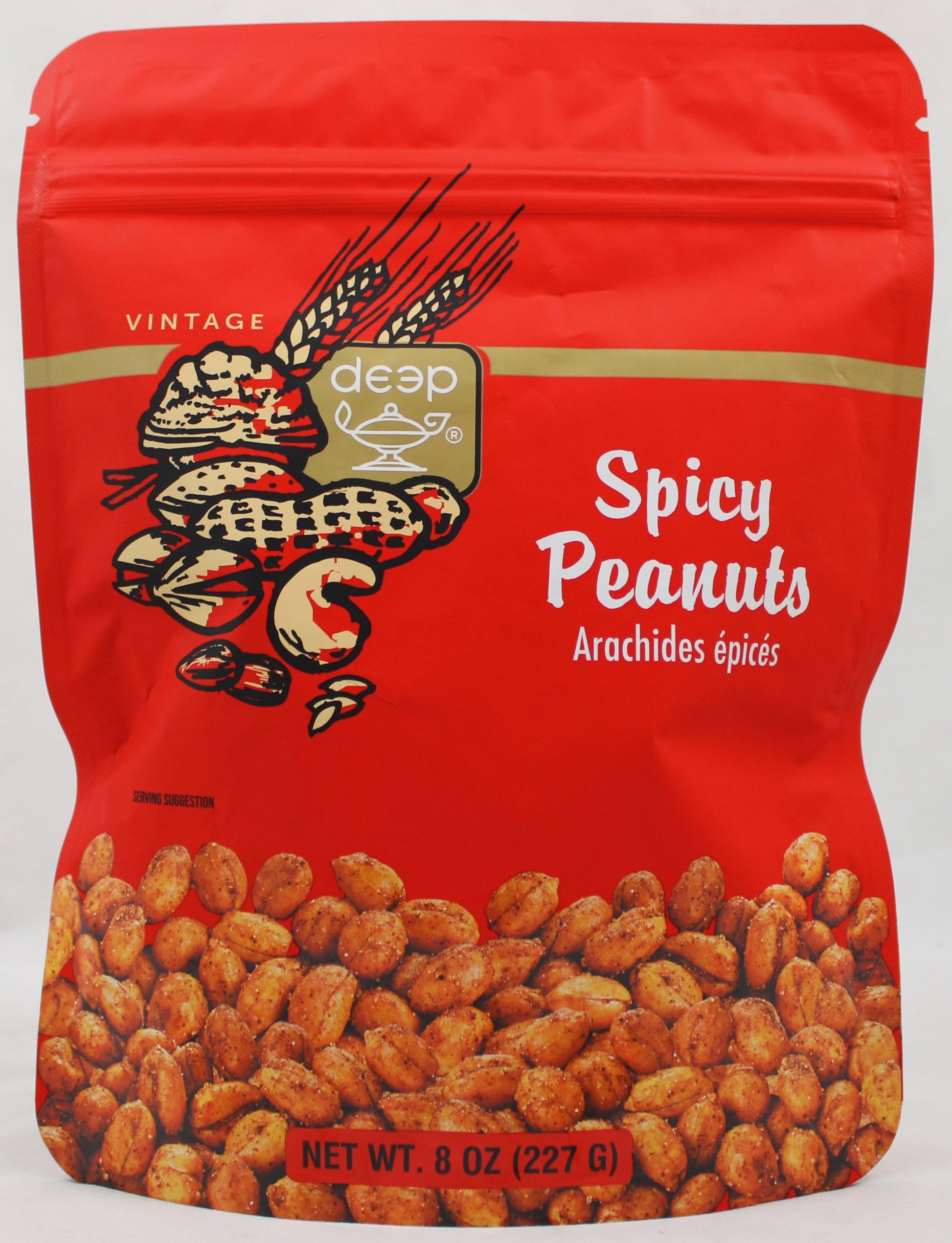Wholesale Deep Spicy Peanuts 8 OZ- Bulk