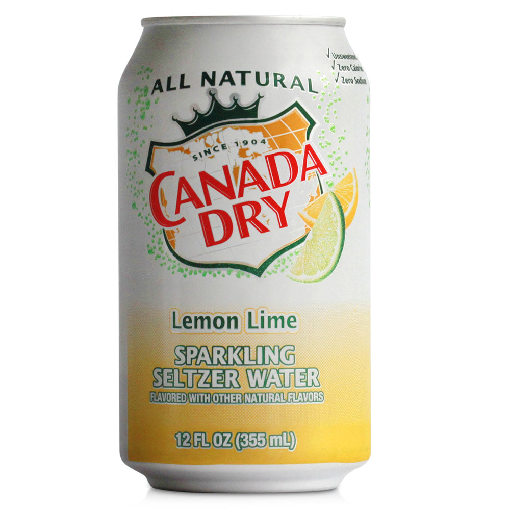 Wholesale Canada Dry Lemon Lime Seltzer Soda | 12 oz-12ct Case Bulk