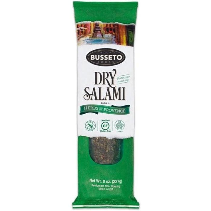 Wholesale Busseto Herb Coated Dry Salami Chub, 8 oz- Bulk