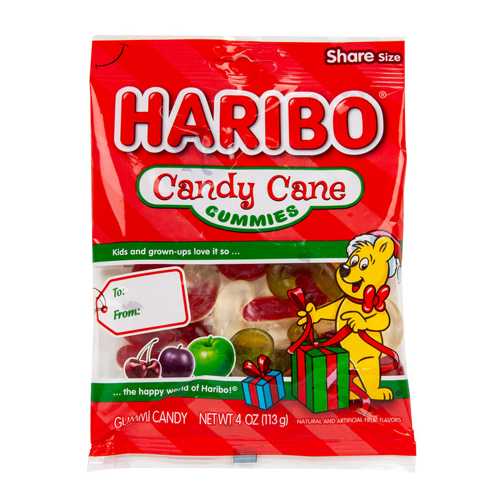 Wholesale Haribo Candy Cane Gummies 4 Oz Peg Bag-12ct Case Bulk