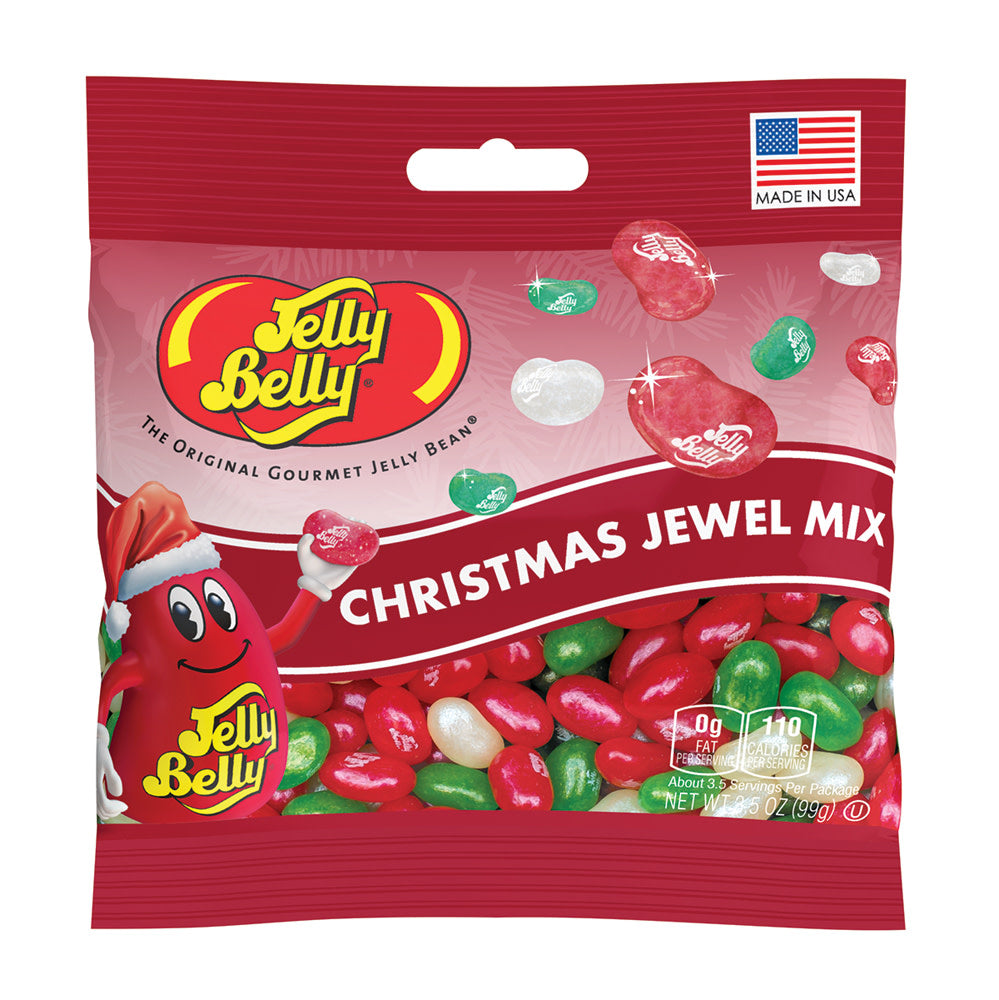 Jelly Belly Christmas Jewel Mix 3.5 Oz Peg Bag