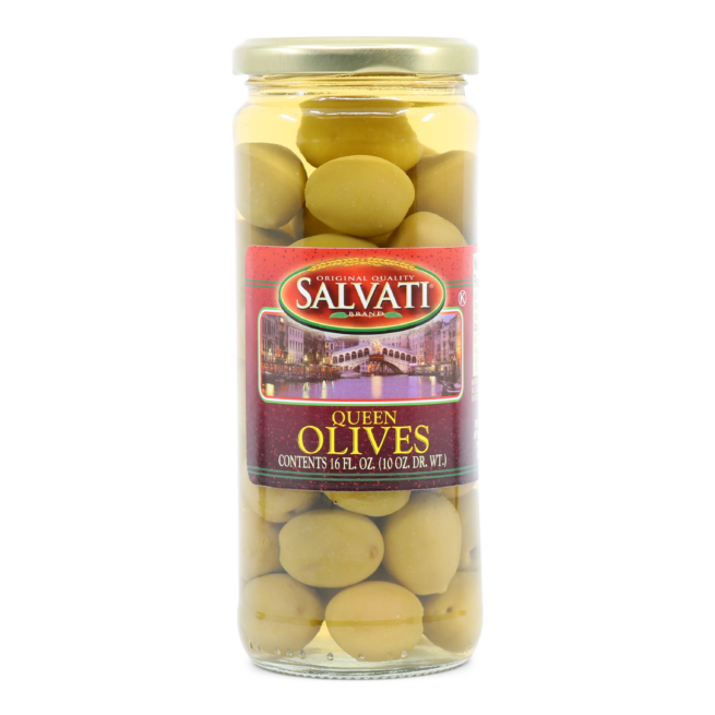 Wholesale Salvati Plain Queen Olives 16 OZ-12 Ct Case Bulk