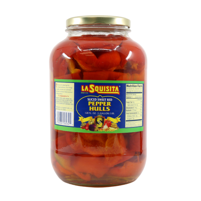 Wholesale La Squisita Red Pepper Hulls 1 GL 128 oz- Bulk