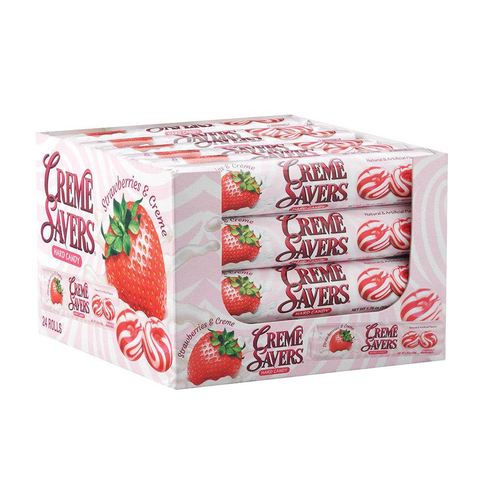 Wholesale Creme Savers Strawberry & Creme Rolls 1.76 Oz- Bulk