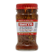 Merro Hot Anchovy Fillets in Olive Oil 3 oz