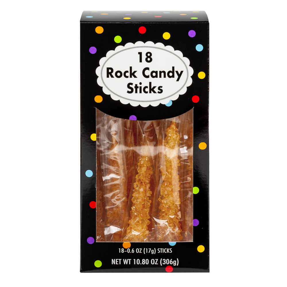 Wholesale Rock Candy Gold Wrapped 18 Ct 10.8 Oz Box- Bulk
