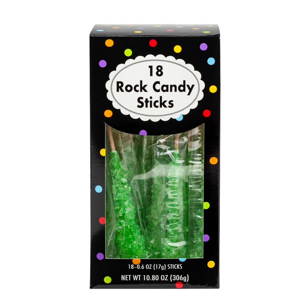 Wholesale Rock Candy Green Wrapped 18 Ct 10.8 Oz Box- Bulk