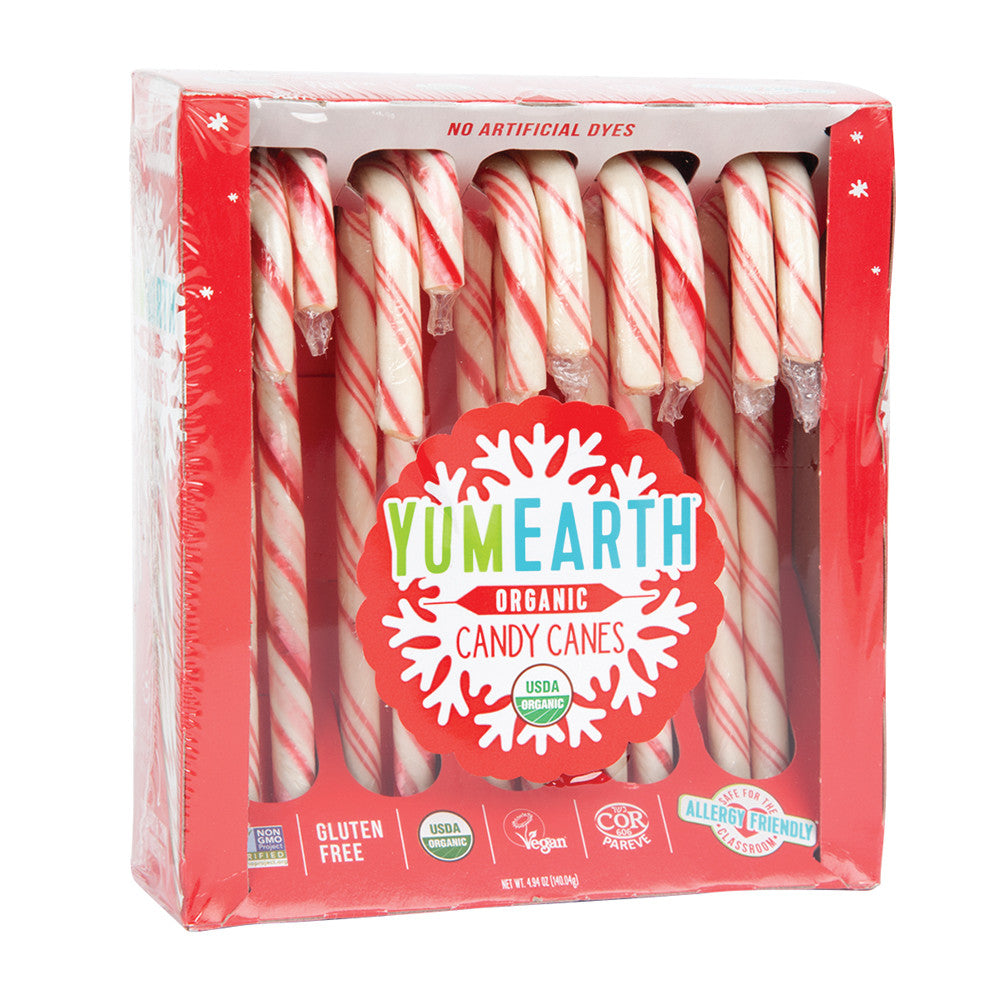 Wholesale Yumearth Organic Candy Canes 10 Piece Box-12ct Case Bulk