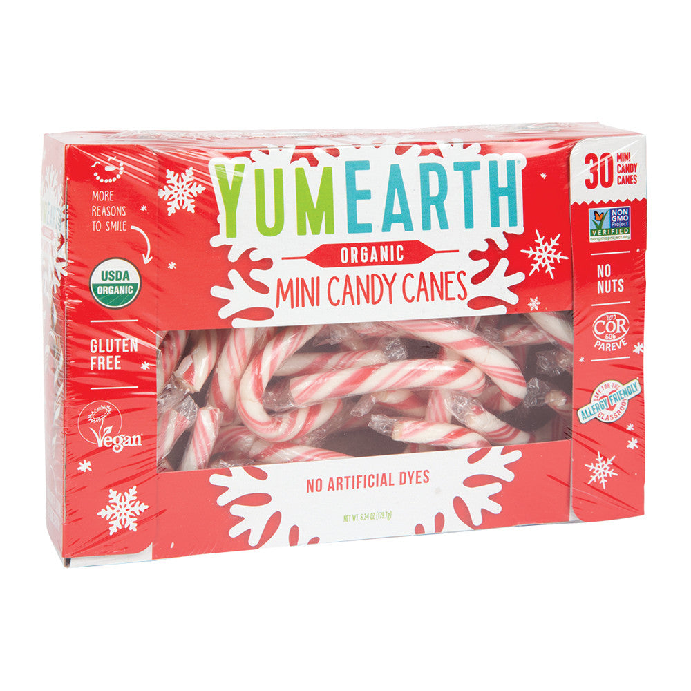 Wholesale Yumearth Organic Mini Canes 30 Piece Box-12ct Case Bulk