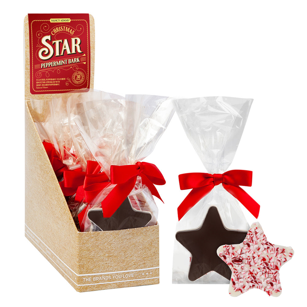 Wholesale Nancy Adams Peppermint Bark Star 0.75 Oz Bag-12ct Case Bulk