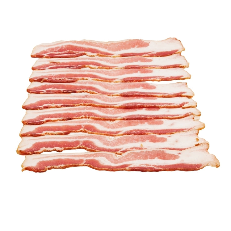 Patuxent Farms Bacon, Pork 18-22 Count Sliced Laid Out Applewood Smoked Cured Reduced Sodi
