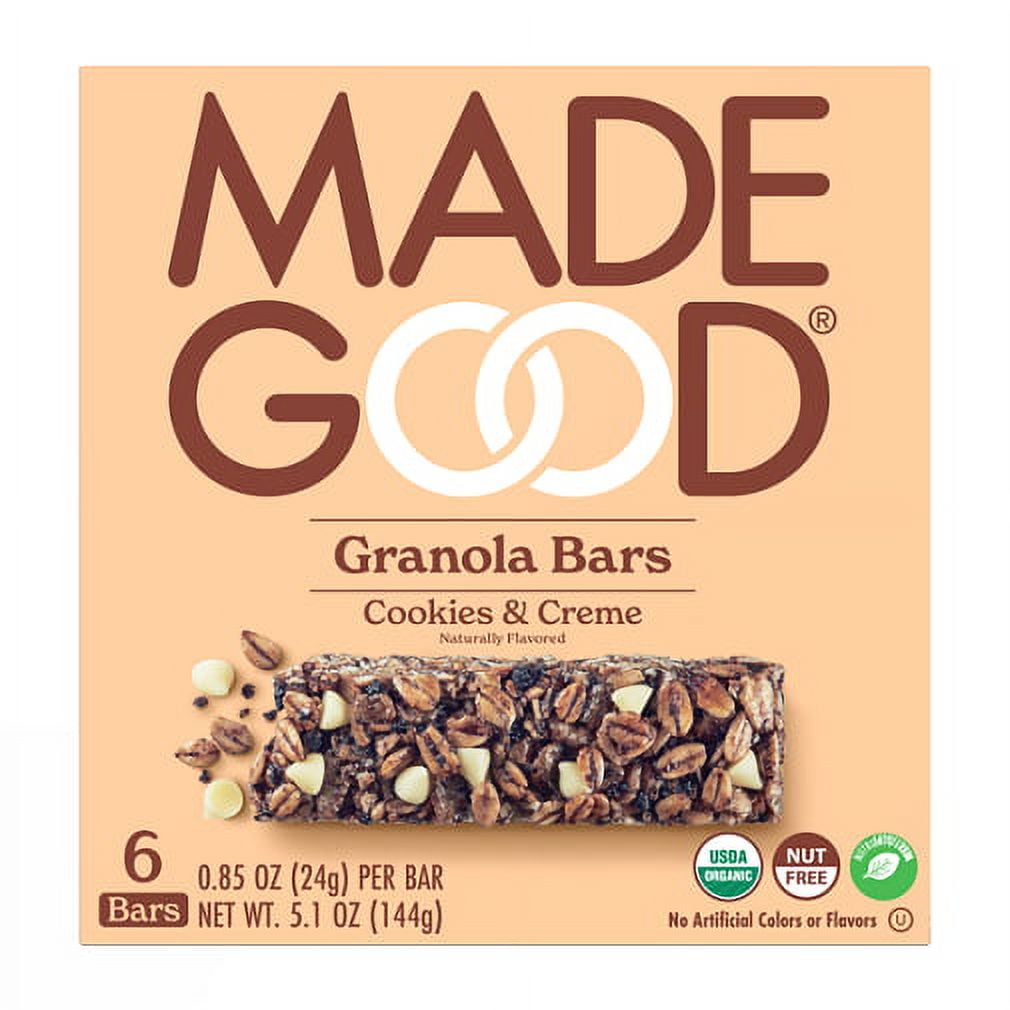 Madegood Cookies & Creme Granola Bars 5.1 Oz Box