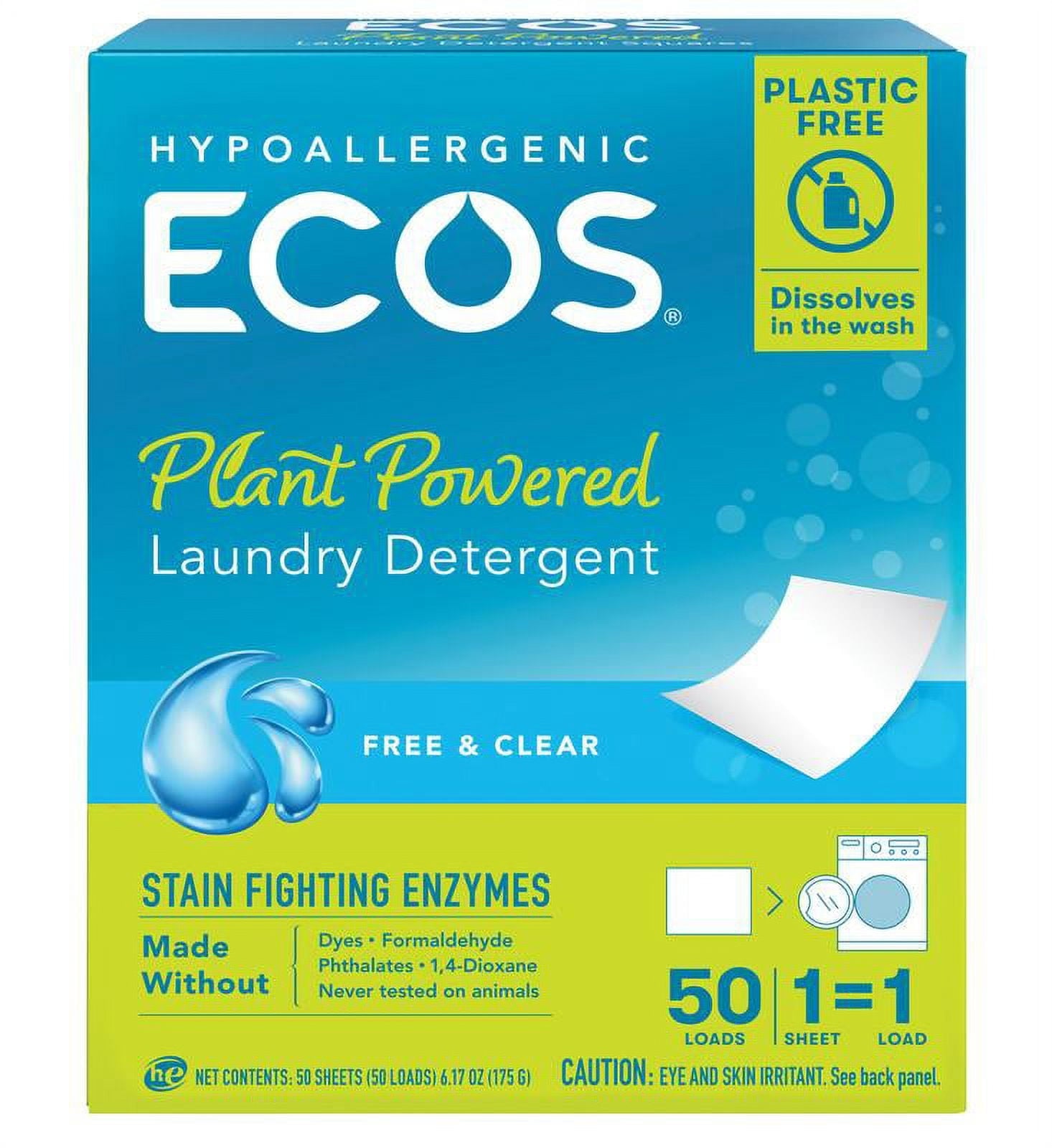 Ecos Liquid Less Laundry Sheet Free & Clear 6.17 Oz