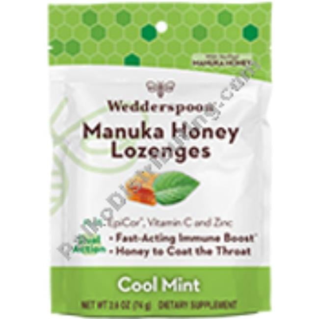 Wedderspoon Manuka Loz Honey Epicor Cool Mint 12 oz Bag