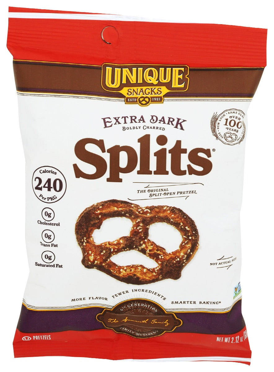 Unique Snacks Extra Dark Pretzel Splits 2.12 Oz