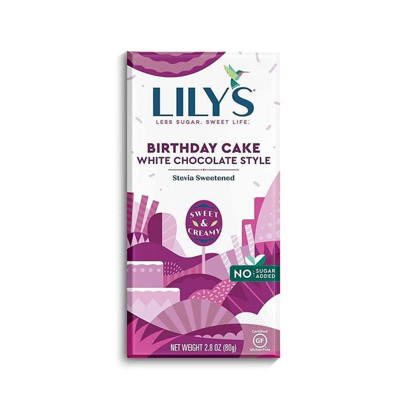Lilys Sweets Birthday Cake White Chocolate Bar 2.8 Oz