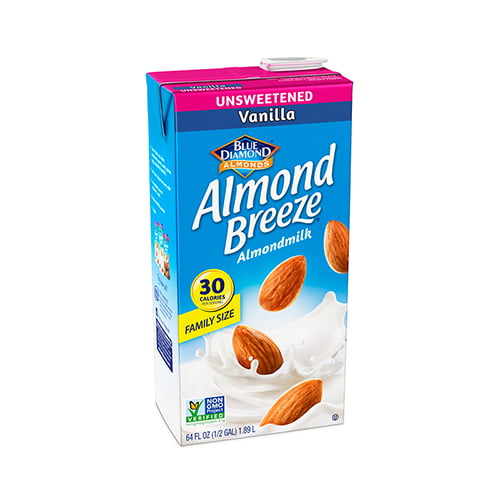 Blue Diamond Kosher Almond Breeze Almondmilk Unsweetened Vanilla 64 oz Carton