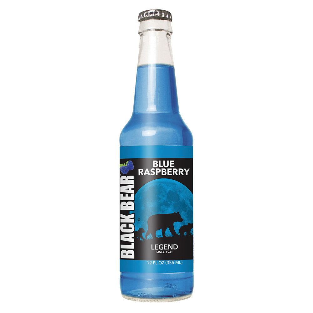 Wholesale Black Bear Blue Raspberry Soda 12 Oz Bottle- Bulk