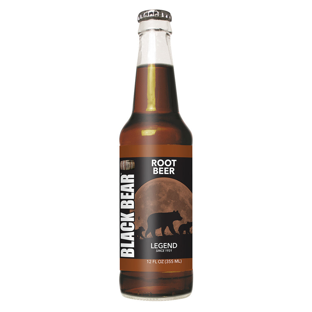 Wholesale Black Bear Root Beer Soda 12 Oz Bottle Bulk