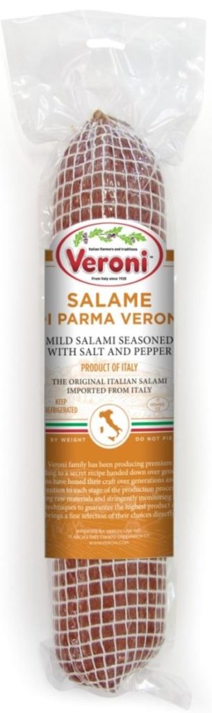 Veroni Slicing Salame di Parma - Mild Salame with Salt & Pepper 4.4 LB