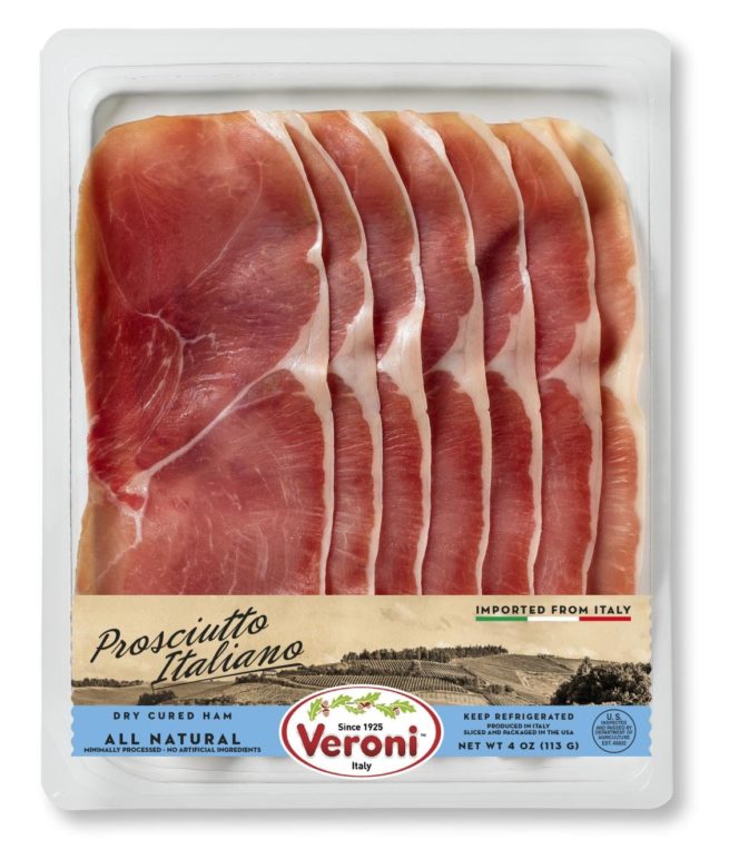 Wholesale Veroni Pre Sliced Prosciutto Italiano Dry Cured Ham 4 oz- Bulk