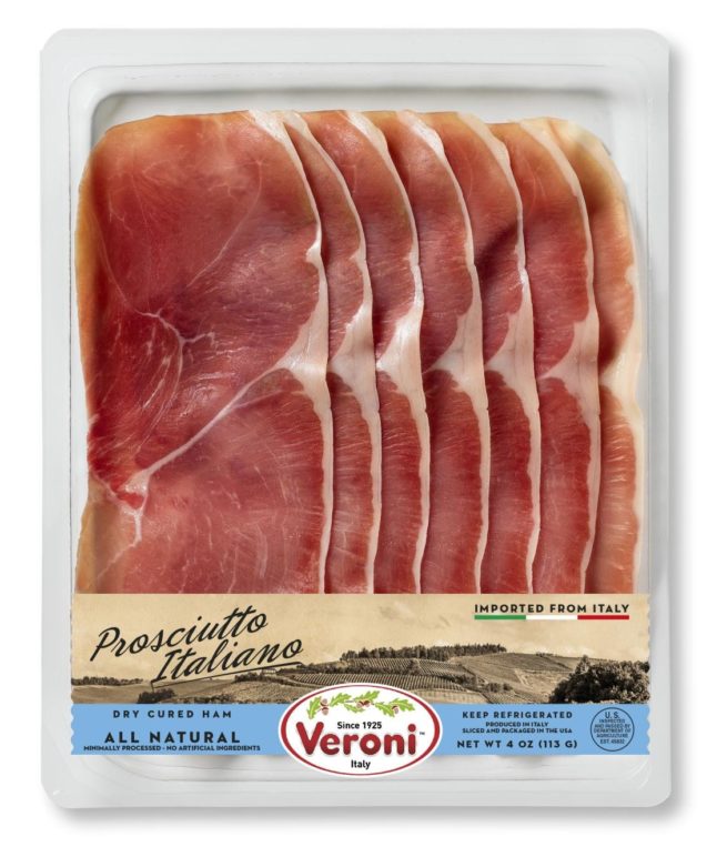 Veroni Pre-Sliced Prosciutto Italiano - Dry Cured Ham 4 OZ