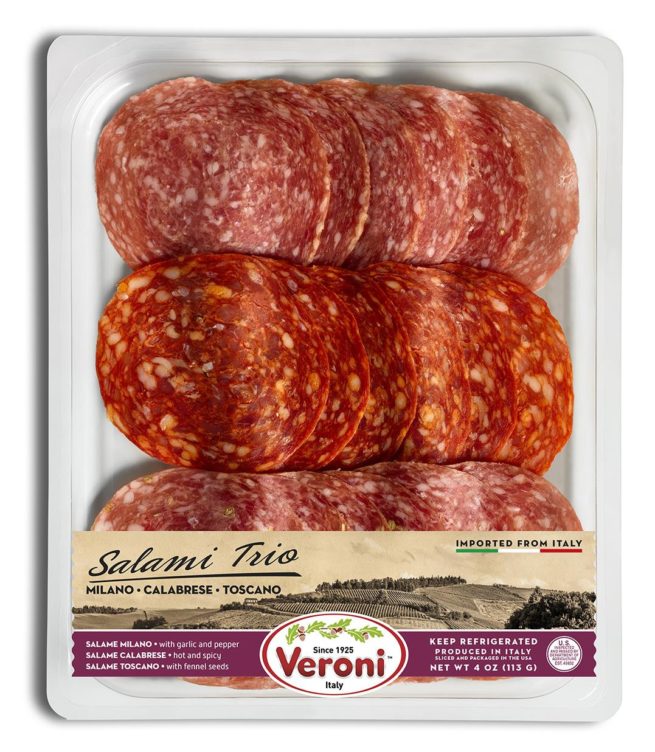 Wholesale Veroni Pre-Sliced Salame Trio 4 oz- Bulk