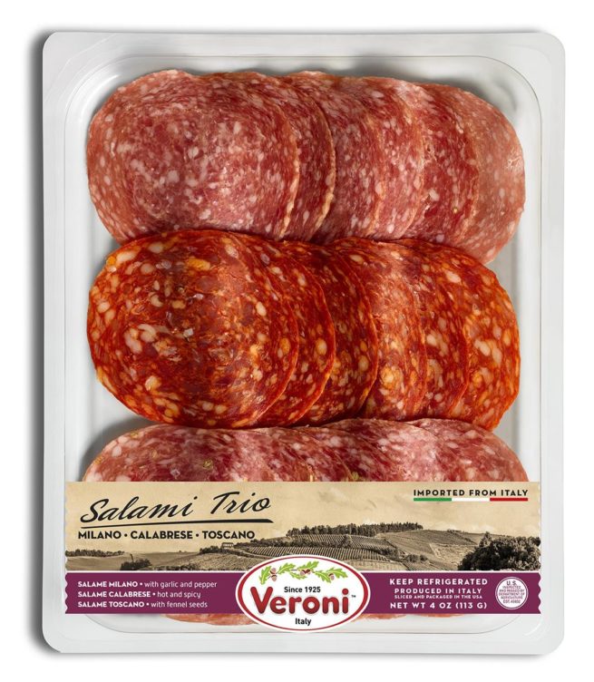 Veroni Pre-Sliced Salame Trio 4 OZ