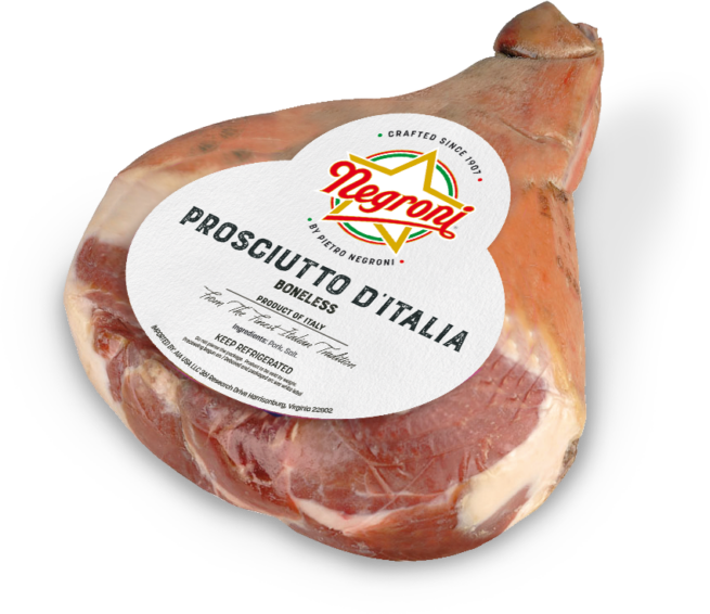 Wholesale Negroni Prosciutto D’Italia Pork 14 LB-1 Ct Case Bulk