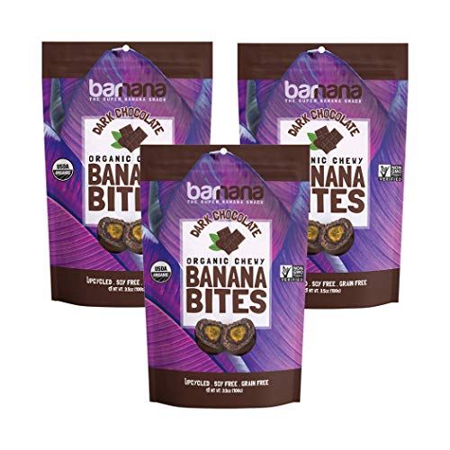 Barnana Organic Dark Chocolate Chewy Banana Bites 3.5 Oz