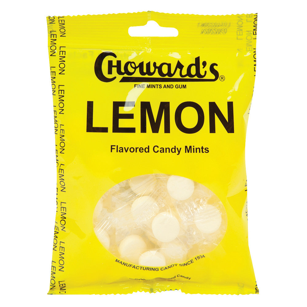 Choward'S Lemon Mints 3 Oz Peg Bag