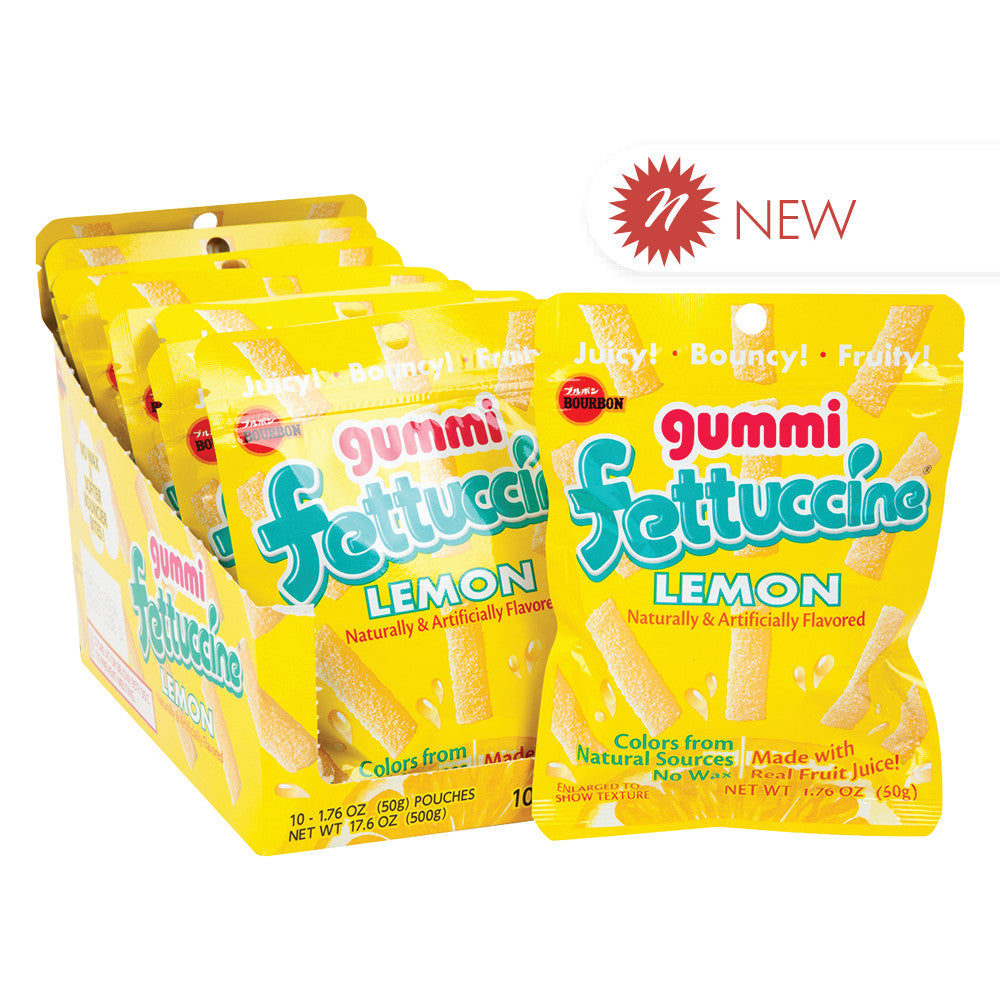 Wholesale Fettuccine Lemon Gummi 1.76 Oz- Bulk