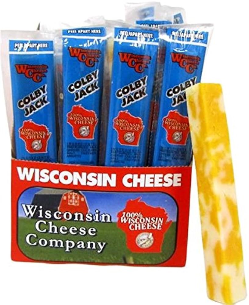 Wisconsin Cheese Cheese Stick Colby Jack Cheddar 1 Oz
