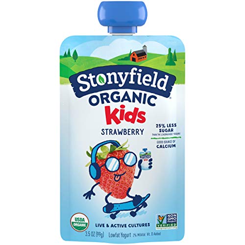Stonyfield YoKids Squeeze Yogurt Strawberry 3.7 oz