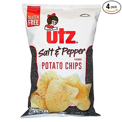 Utz Potato Chips, Salt & Pepper, 2.6 Oz