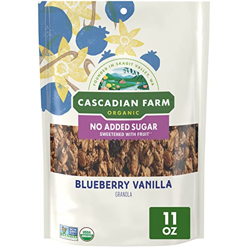 Cascadian Farm Organic No Added Sugar Blueberry Vanilla Granola 11 Oz Pouch