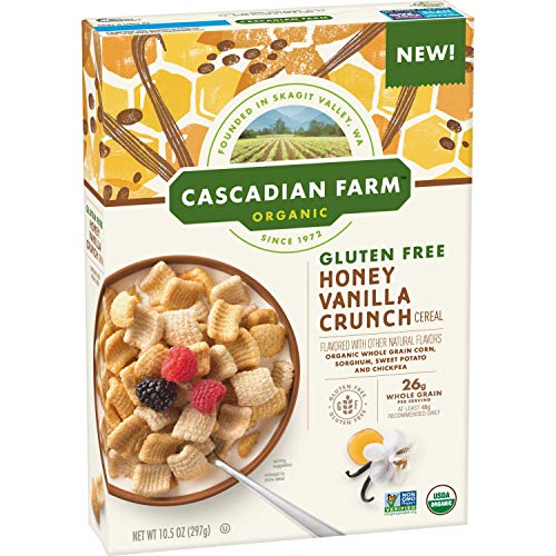 Cascadian Farm Honey Vanilla Crunch Cereal 10.5 Oz Box