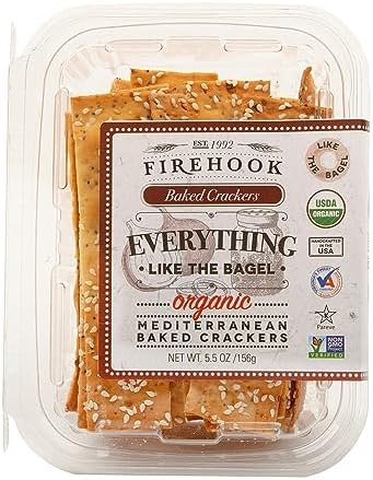 Firehook Baked Organic Crackers Everything 5.5oz 8ct