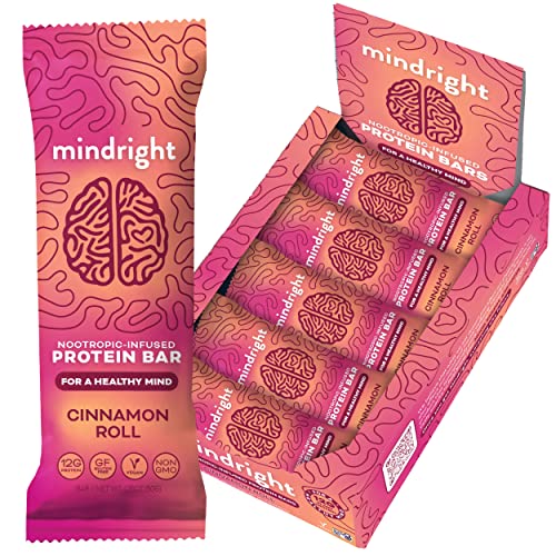 Mindright Superfood Vegan Protein Bars Cinnamon Roll 1.76 Oz