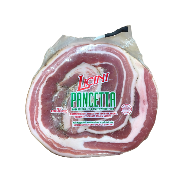Wholesale Licini Pancetta Chubs Pork 14 oz- Bulk