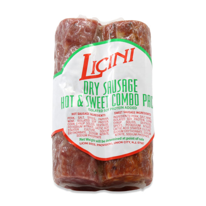 Licini Hot & Sweet Dry Sausage Combo 10 LB