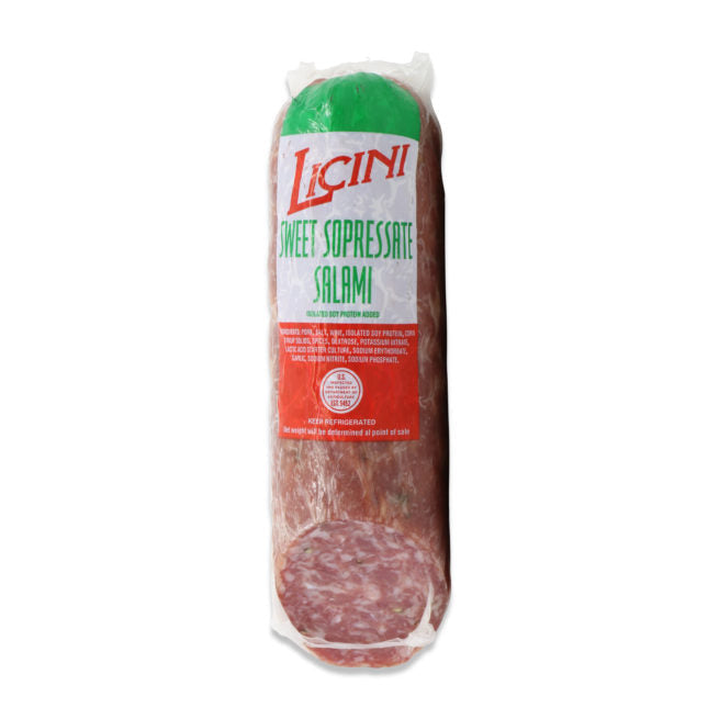 Licini Sweet Sopressata (Cryovac) Salami 10 LB