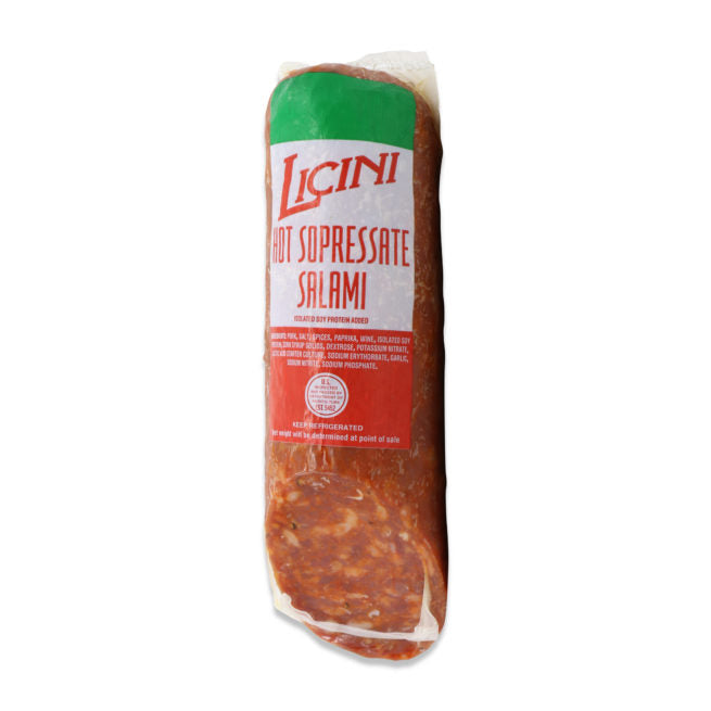 Licini Hot Sopressata (Cryovac) Salami 10 LB