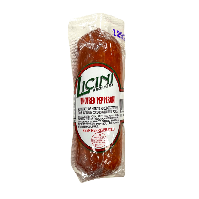 Licini Uncured Pepperoni Chub 7 OZ