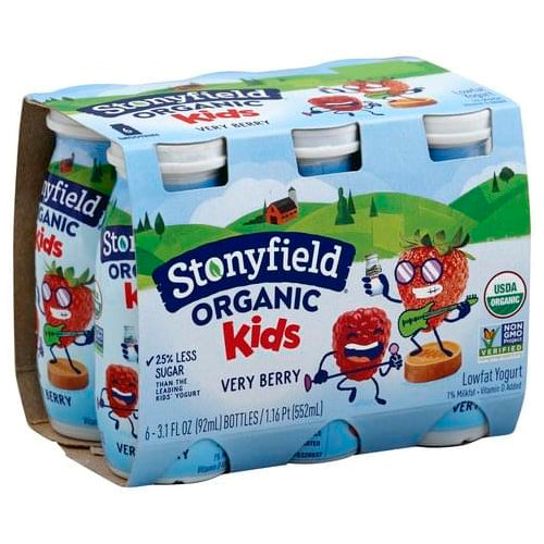 Stonyfield Organic Yokids Smoothies Very Berry 18.6 Oz
