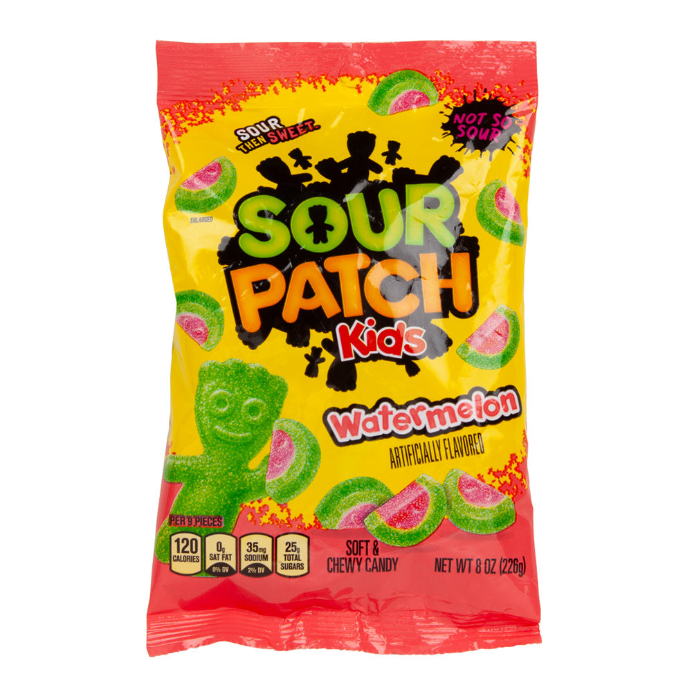 Wholesale Sour Patch Kids Watermelon 8 Oz Peg Bag-12ct Case Bulk