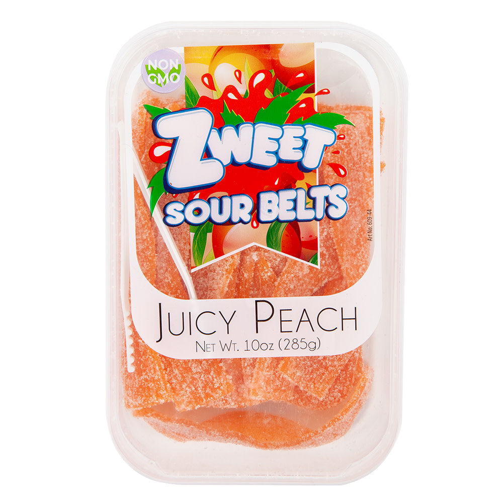 Wholesale Zweet Peach Sour Belts 10 Oz Tub *Sf Dc Only*- Bulk